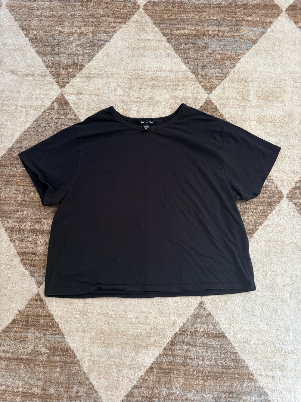 Athleta Black Short Sleeve Crewneck Tee